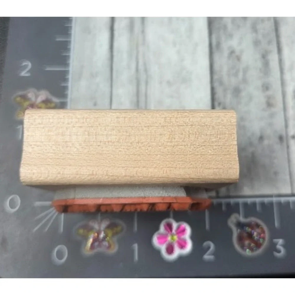 Stampin' Up! Tis Better By Far Rainbows Find Gold Friend Rubber Stamp Wood #i57